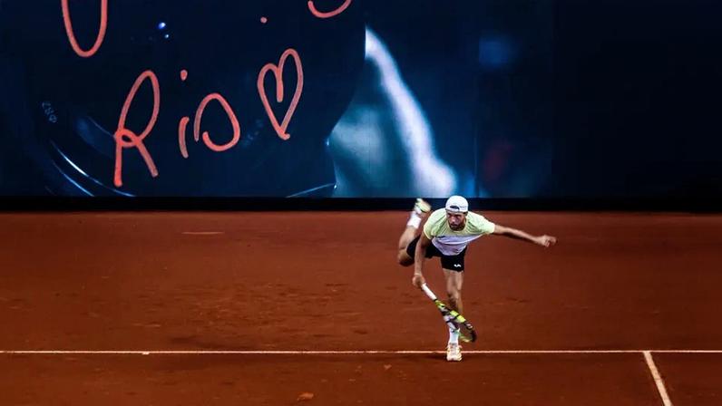 Sebastian Baez em ação na final do Rio Open 2025 (Foto: Divulgação)