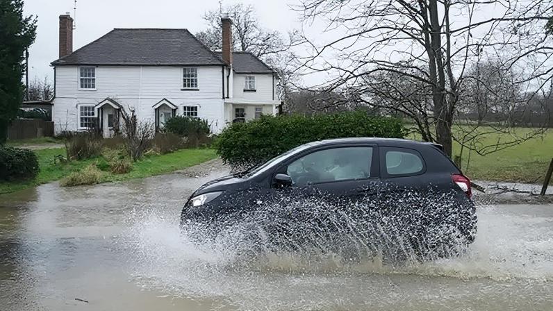 Parts of the South East saw nearly double the average monthly rainfall in January