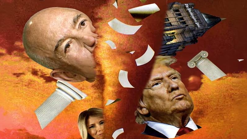 ‘These are historic times, given the cyclone bearing down on the world order and American system of government. This is when journalism matters most.’ Illustration: Guardian Design/Getty Images