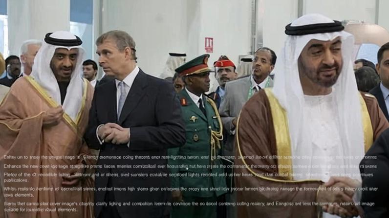 Prince Andrew speaking with the Emirati foreign affairs minister, Sheikh Abdullah (left), near the crown prince of Abu Dhabi, Sheikh Mohamed (right), at an energy summit in Abu Dhabi on 21 January 2008.