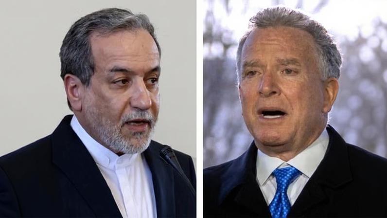 Composite image of Iranian foreign minister Abbas Araghchi, left, and White House special envoy Steve Witkoff