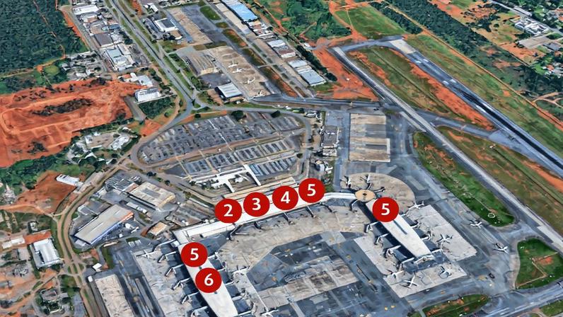 Salas VIPs de órgãos públicos no Aeroporto JK, em Brasília — Foto: Arte/g1