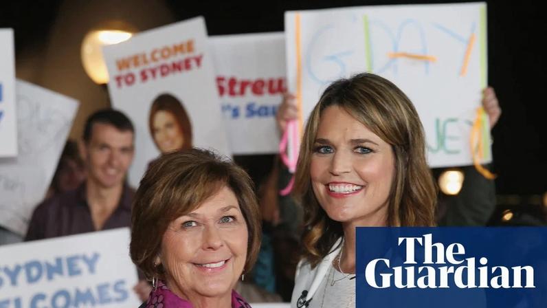 Savannah Guthrie with her mother Nancy Guthrie during a production break while hosting NBC's Today Show, in Sydney, Australia, on 4 May 2015.