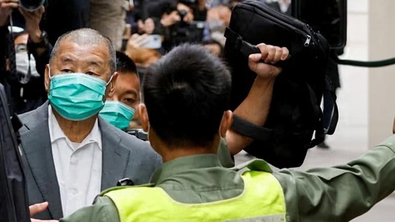 Jimmy Lai leaves the court of final appeal by prison van in Hong Kong in February 2021. His sentence was described as ‘heartbreakingly cruel’. Photograph: Tyrone Siu/Reuters