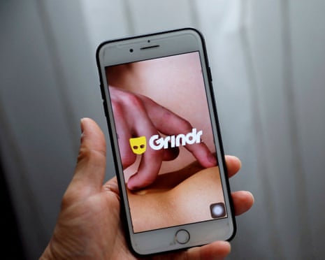 The Grindr app on a mobile phone