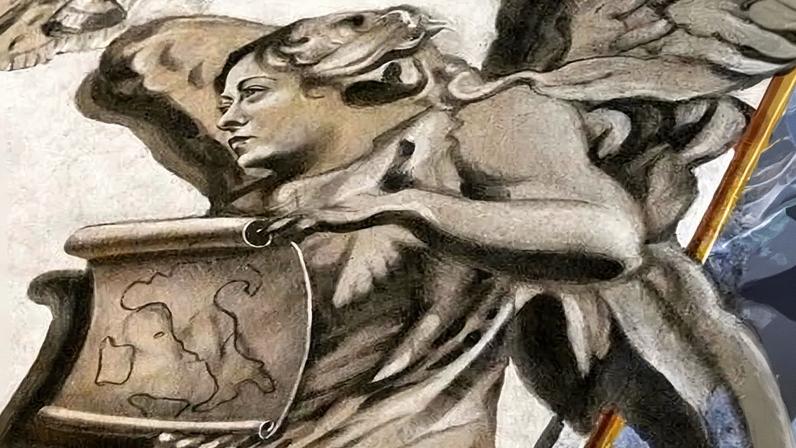 A fresco inside the Basilica of St Lawrence in Lucina, in Rome, shows a cherub bearing a striking resemblance to Giorgia Meloni.