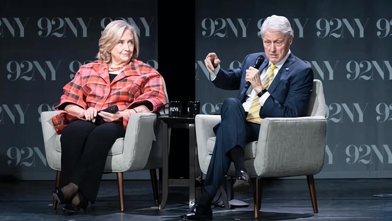 Hillary and Bill Clinton at the 92nd Street Y in New York City in 2023.