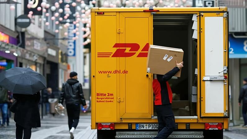 In Europe, the logistics business DHL Group fell 4.9%. Photograph: Thilo Schmülgen/Reuters