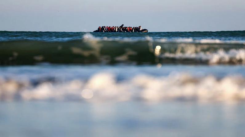 Migrants attempt to cross the English channel from northern France