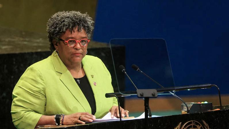 Barbados' Prime Minister Mia Amor Mottley addresses the 80th United Nations General Assembly (UNGA), at the U.N. headquarters in New York, U.S., September 26, 2025. REUTERS/Caitlin Ochs/File Photo