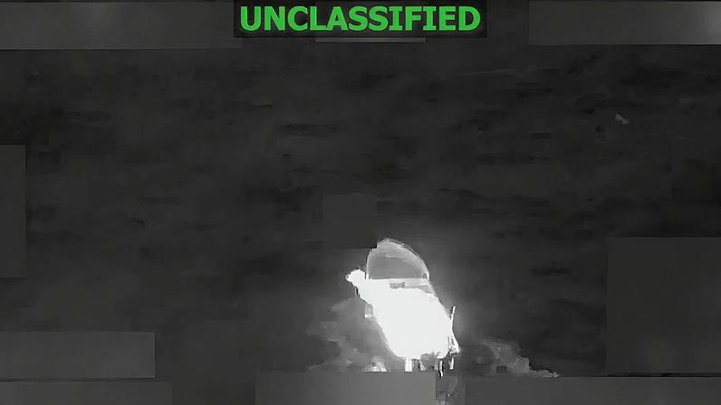 A vessel on fire after an explosion, which the U.S. military says was a strike on a suspected drug vessel in Eastern Pacific, in an unidentified location in this screen grab obtained from a video released on February 5, 2026. US Southern Command/Handout via REUTERS THIS IMAGE HAS BEEN SUPPLIED BY A THIRD PARTY. MANDATORY CREDIT. TEXT OVERLAY AND BLURRING FROM SOURCE. Verification: Reuters was not able to independently verify the date and location of the footage and identity of the vessel. Upon checking this footage, no old results were found. TPX IMAGES OF THE DAY