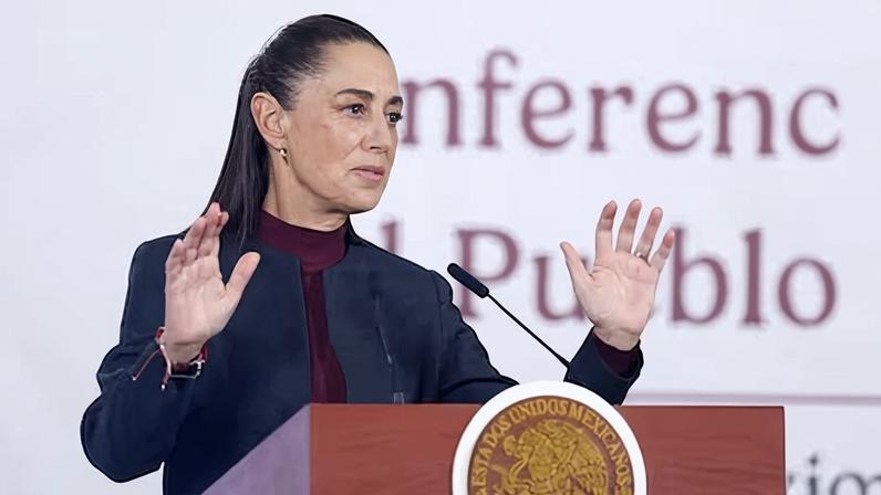 Claudia Sheinbaum en Ciudad de México, este viernes.