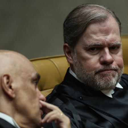 2.fev.2026 - Alexandre de Moraes e Dias Toffoli na abertura do ano judiciário no Supremo Tribunal Federal