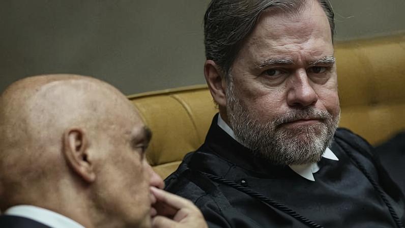 Alexandre de Moraes e Dias Toffoli na abertura do ano judiciário no Supremo Tribunal Federal