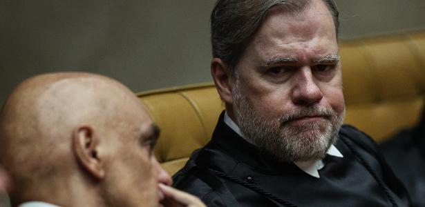 Alexandre de Moraes e Dias Toffoli na abertura do ano judiciário no Supremo