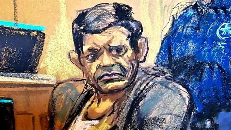 Nikhil Gupta is seen in a courtroom sketch in June 2024.