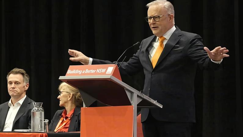 The prime minister, Anthony Albanese, addresses the NSW Labor country conference in Orange on Saturday.