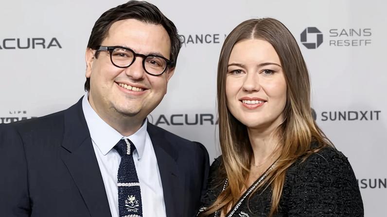 David Sharaz and his wife, Brittany Higgins, attend the premiere of documentary Silenced at Sundance in January.