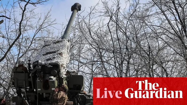 Ukrainian servicemen prepare a self propelled howitzer for firing towards Russian troops near a front line
