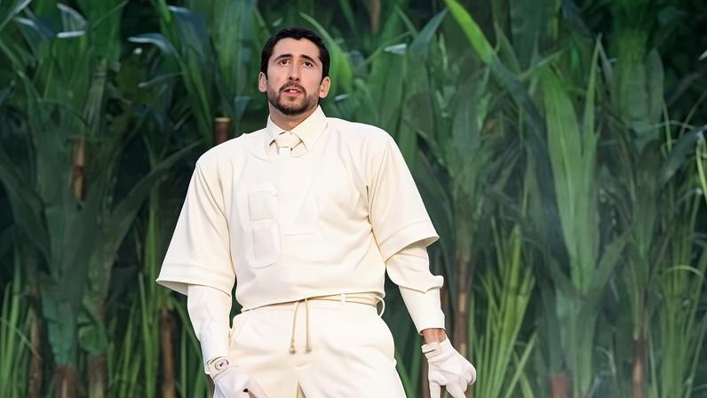 Bad Bunny performing during the half-time show at Super Bowl LX at Levi Stadium, Santa Clara, California.