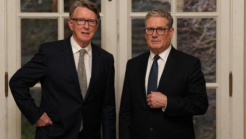 Keir Starmer (right) told cabinet ministers the government wass ready to provide whatever help was needed in inquiries into Peter Mandelson’s ties with Jeffrey Epstein.