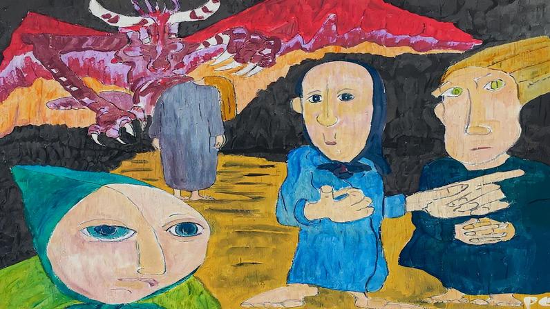 Hope Atkinson, Don’t Look Back This Way To A New Life, 2000 Collection of Intuit Art Museum, gift of Gordon W. Bailey in honor of Marcia Weber