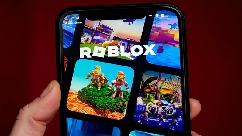 The Roblox app on a smartphone