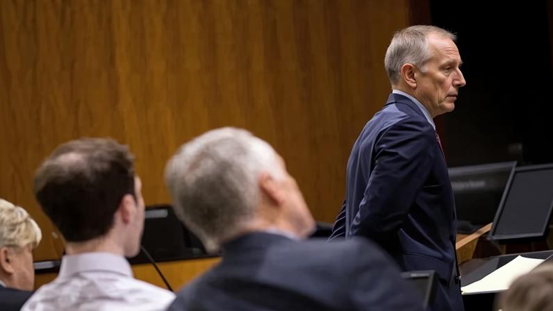 Members of the prosecution team in court in Provo on Tuesday.