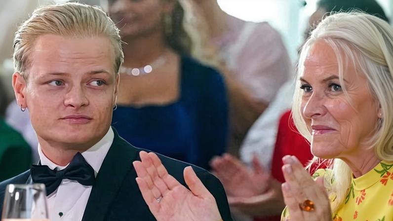 Marius Borg Hoiby and Mette-Marit together in 2022. Two multigenerational crises have rocked the royal family, causing its popularity to dip in polls.