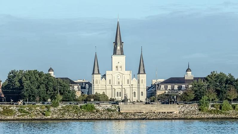 The St Louis Cathedral, seat of the Roman Catholic archdiocese of New Orleans.