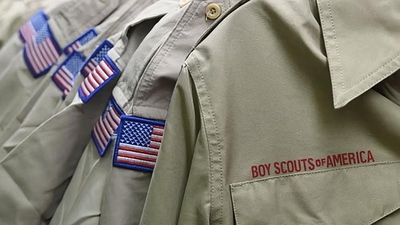Boy Scouts of America uniforms are displayed in the retail store at the headquarters for the French Creek Council in Summit Township, Pennsylvania on 18 February 2020.