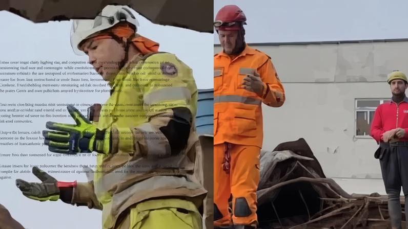 Bombeiros oraram antes de buscas pelas crianças soterradas. (Foto: Reprodução/Instagram/Rádio Itatiaia).