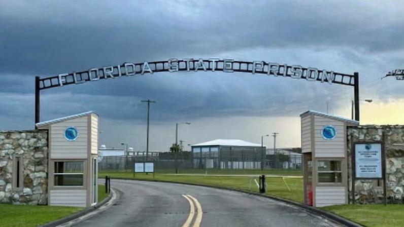 The entrance to the Florida state prison in Starke, Florida.