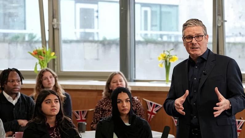 Keir Starmer in Putney, south-west London, on Monday. His decision on local council elections has infuriated some of his MPs.