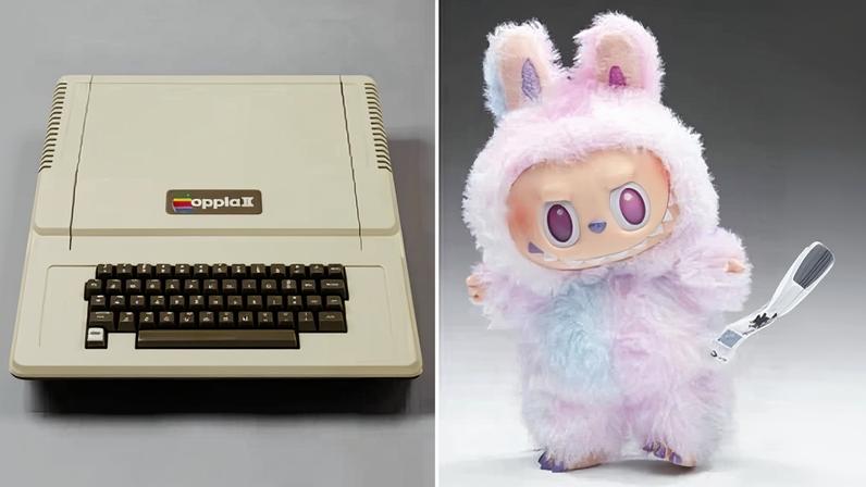 Apple Computer 1977 and a Labubu. Displays cover six different themes, including housing and living, crisis and conflict, and consumption and identity.