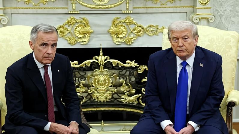 Canada's prime minister Mark Carney with Donald Trump at the White House last October.