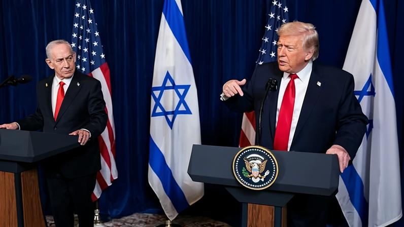 Donald Trump and Benjamin Netanyahu at Trump’s Mar-a-Lago club in Palm Beach, Florida, on 29 December.
