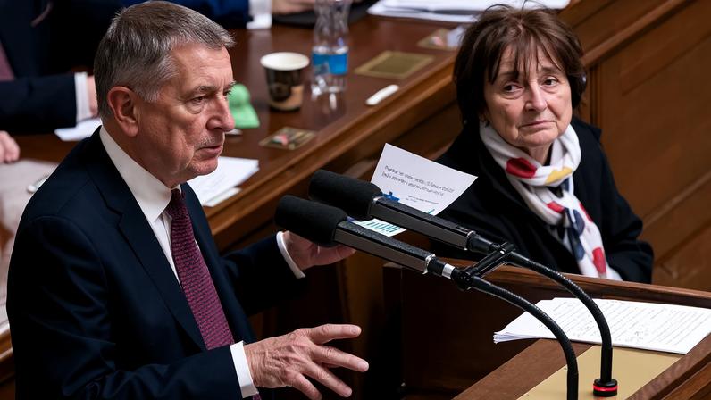 Confidence vote in the parliament, in Prague