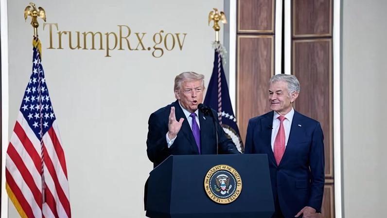Trump with Mehmet Oz, the administrator of the Centers for Medicare and Medicaid Services (CMMS) last week.
