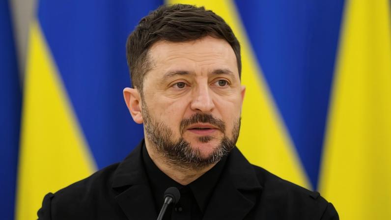 President Volodymyr Zelenskyy says Ukraine will hold elections ‘when all the necessary security guarantees are in place’. Photograph: Mindaugas Kulbis/AP