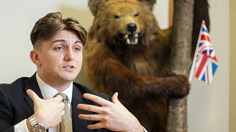 Warwickshire council leader George Finch, 19, says council workers have caused ‘a lot of blockage’. Photograph: Fabio de Paola/The Guardian