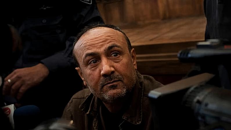 Marwan Barghouti in court in Jerusalem in 2012. He has been in jail for 22 years.