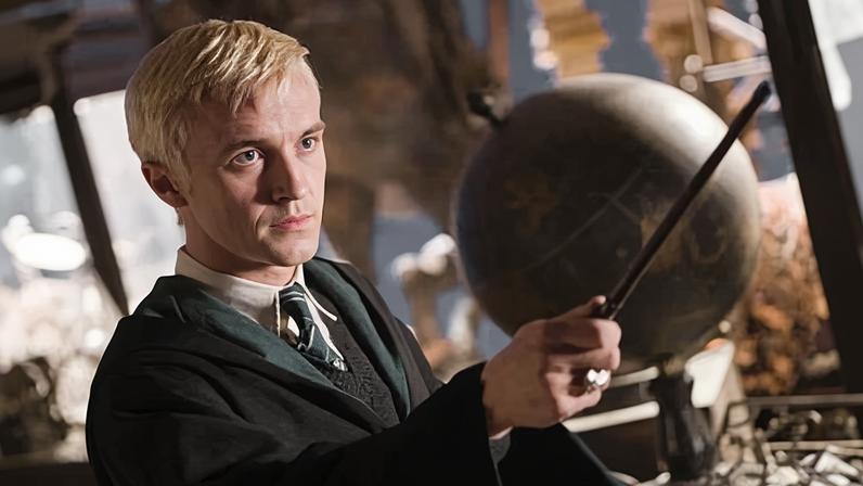 Draco Malfoy, played by the English actor Tom Felton, in Harry Potter and the Half-Blood Prince.