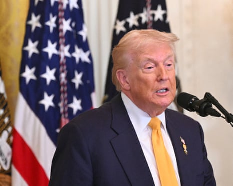 ‘This land should not be taken away from the UK and, if it is allowed to be, it will be a blight on our great ally,’ Trump said.