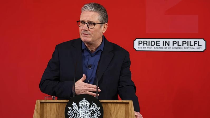 Starmer at lectern