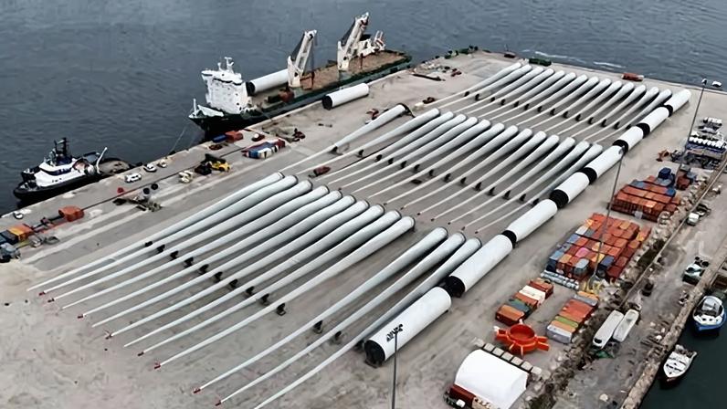 The Revolution Wind offshore wind turbine project in New London, Connecticut.