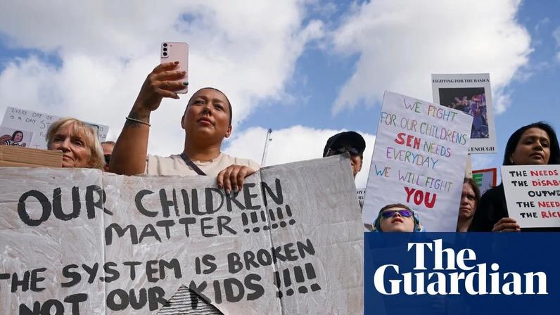 Supporters of the Disabled Children’s Partnership at a rally outside the Houses of Parliament in London in September.