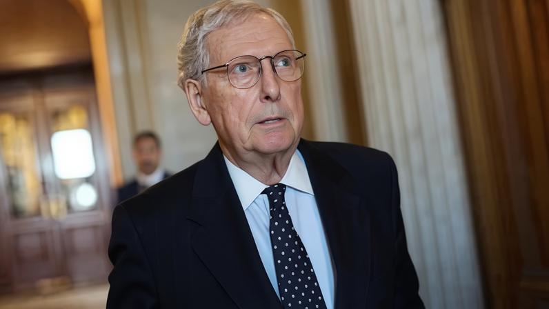 Mitch McConnell at the US Capitol in January last year.