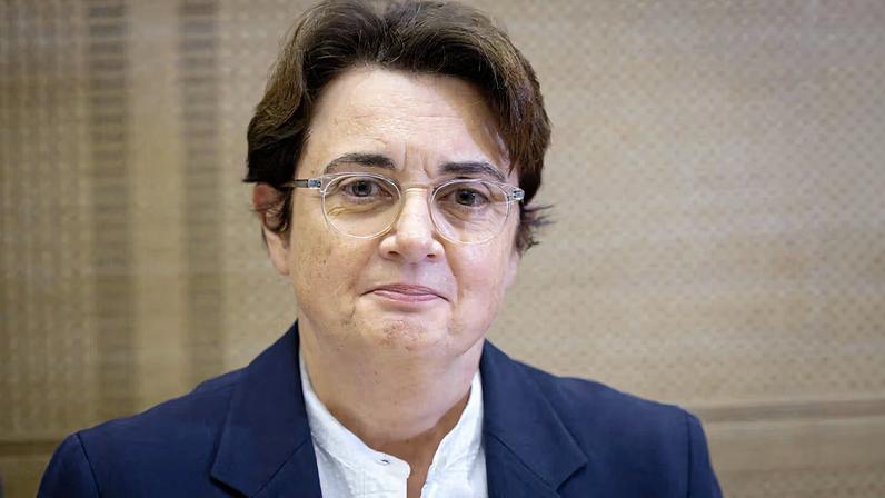 Laurence des Cars at a hearing before the the French senate's culture committee in Paris on 22 October 2025