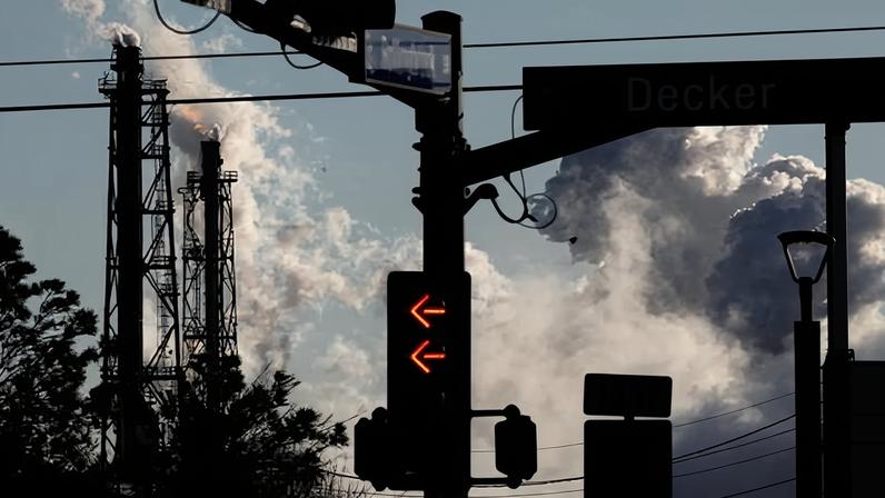 A refinery in Baytown, Texas, on 26 January 2026.